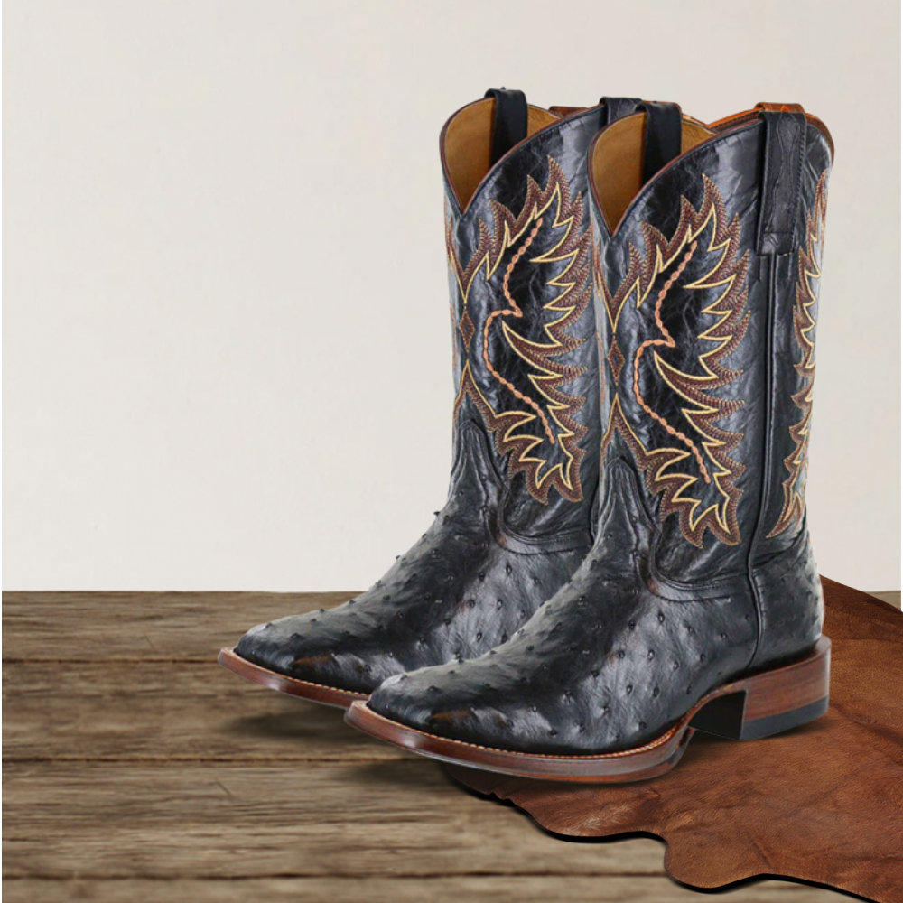 Brantell | Mid-calf Embroidered Leather Boots