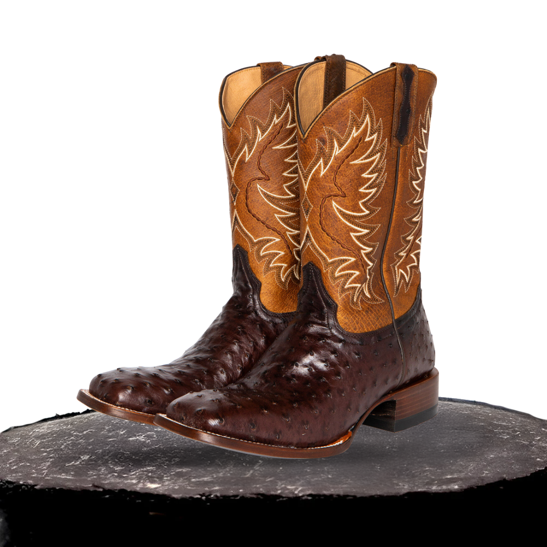Brantell | Mid-calf Embroidered Leather Boots
