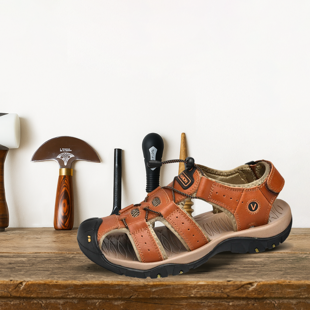 Brantell | Leder Herren Casual Orthopädische Sandalen