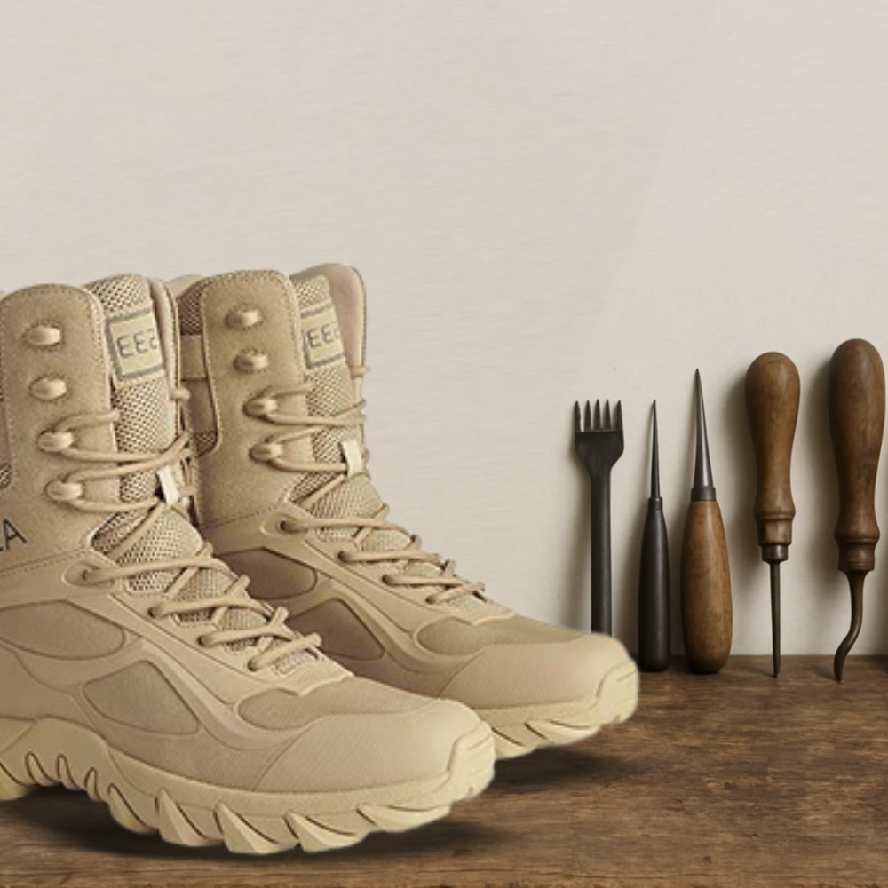 Brantell | Männer stoßdämpfende Gummisohle Militärstiefel