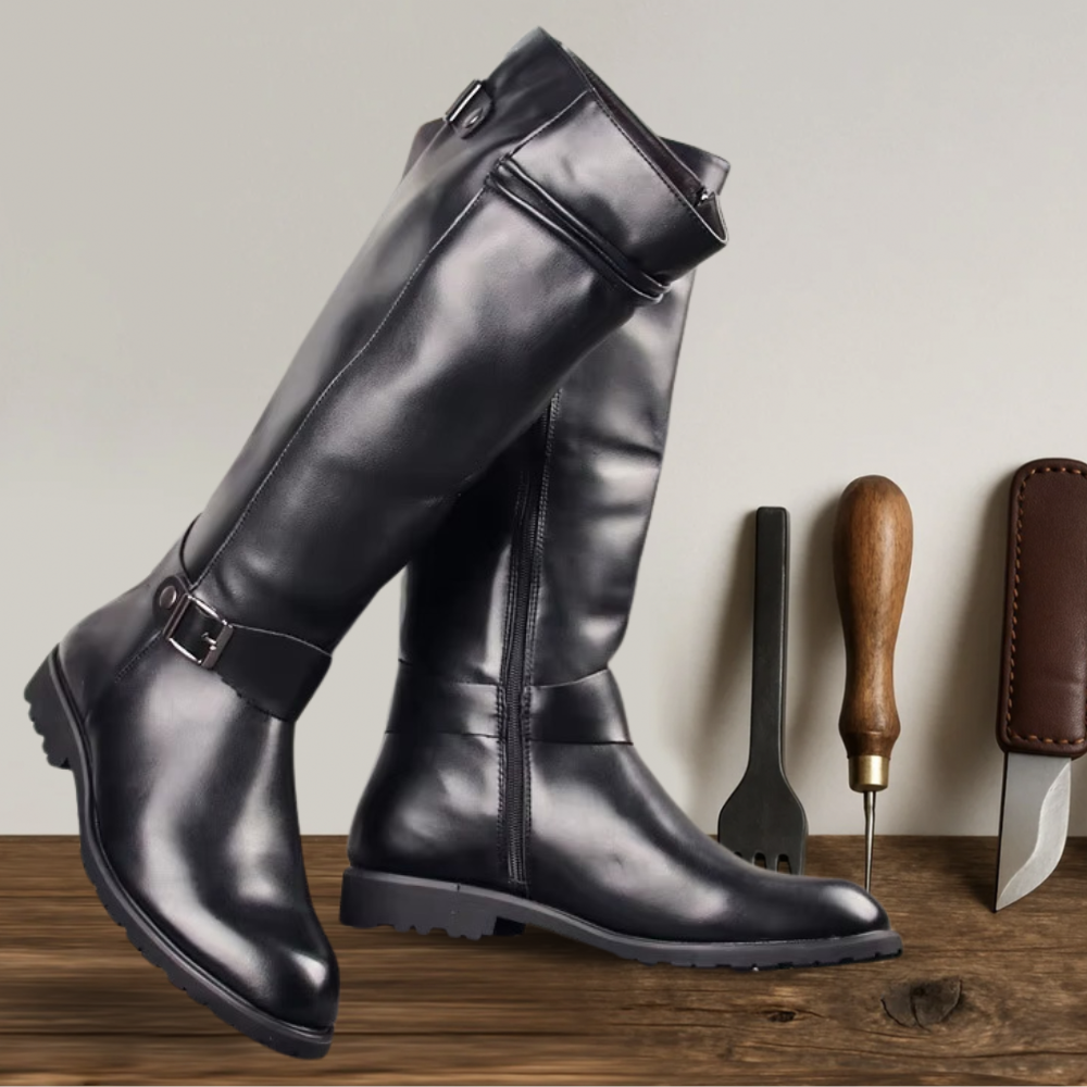 Brantell | Herren Reitstil-Stiefel mit Schnallen-Detail
