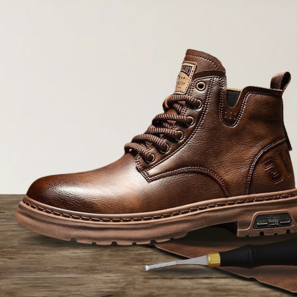 Brantell | Coole Schnürstiefel mit Seitenreißverschluss für Männer