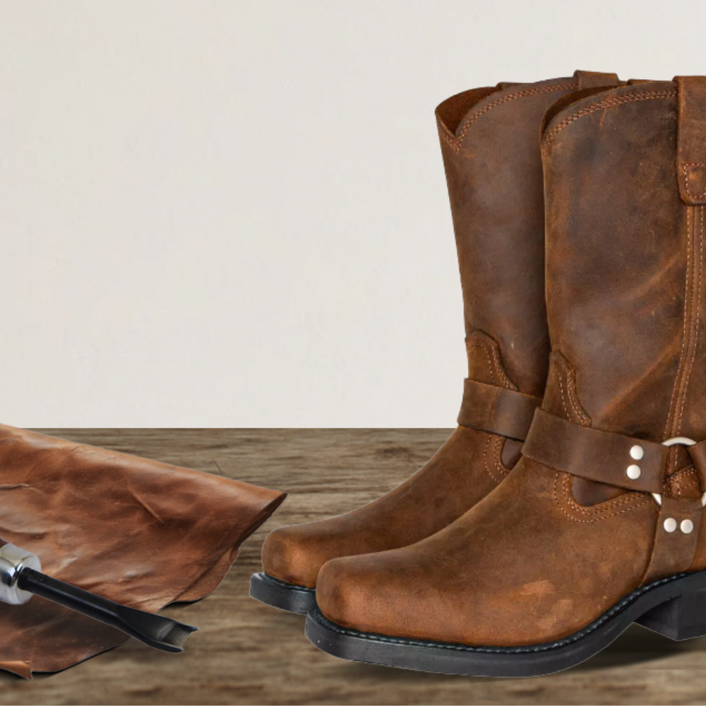 Brantell | Retro Halbhohe Lederstiefel