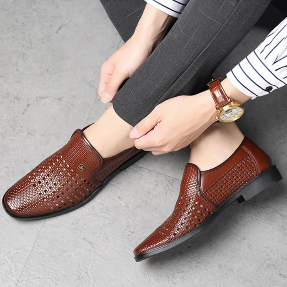 Brantell | Herren Sommer Slipper aus Echtleder