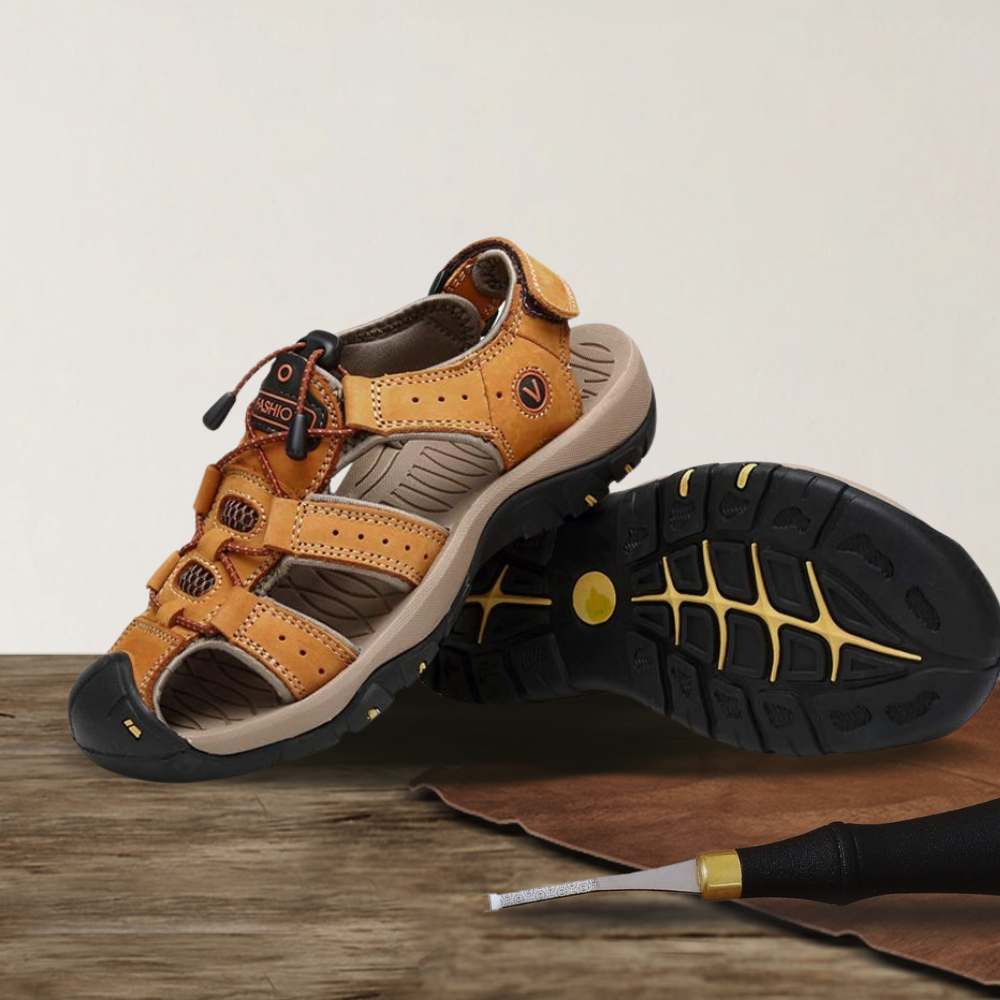 Brantell | Leder Herren Casual Orthopädische Sandalen