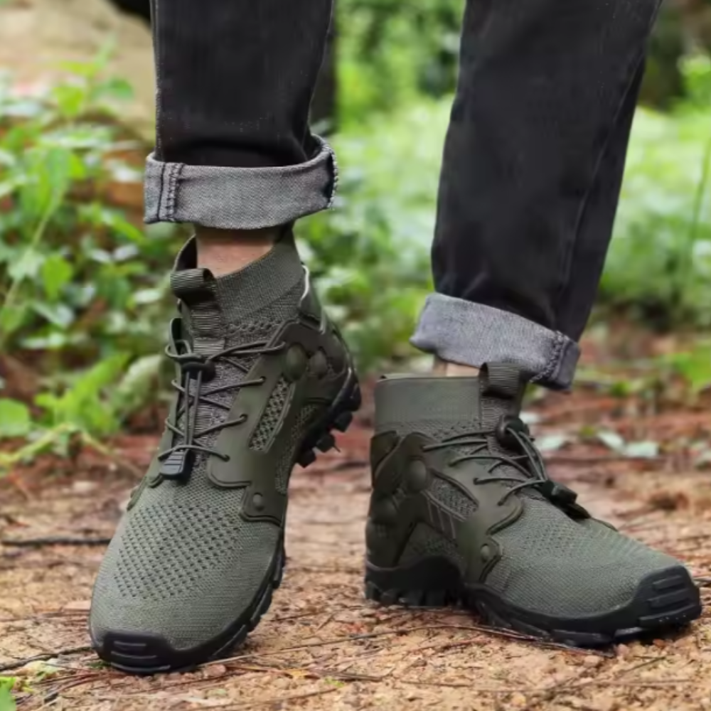 Brantell | Bequeme, rutschfeste Schnürschuhe Militärschuhe