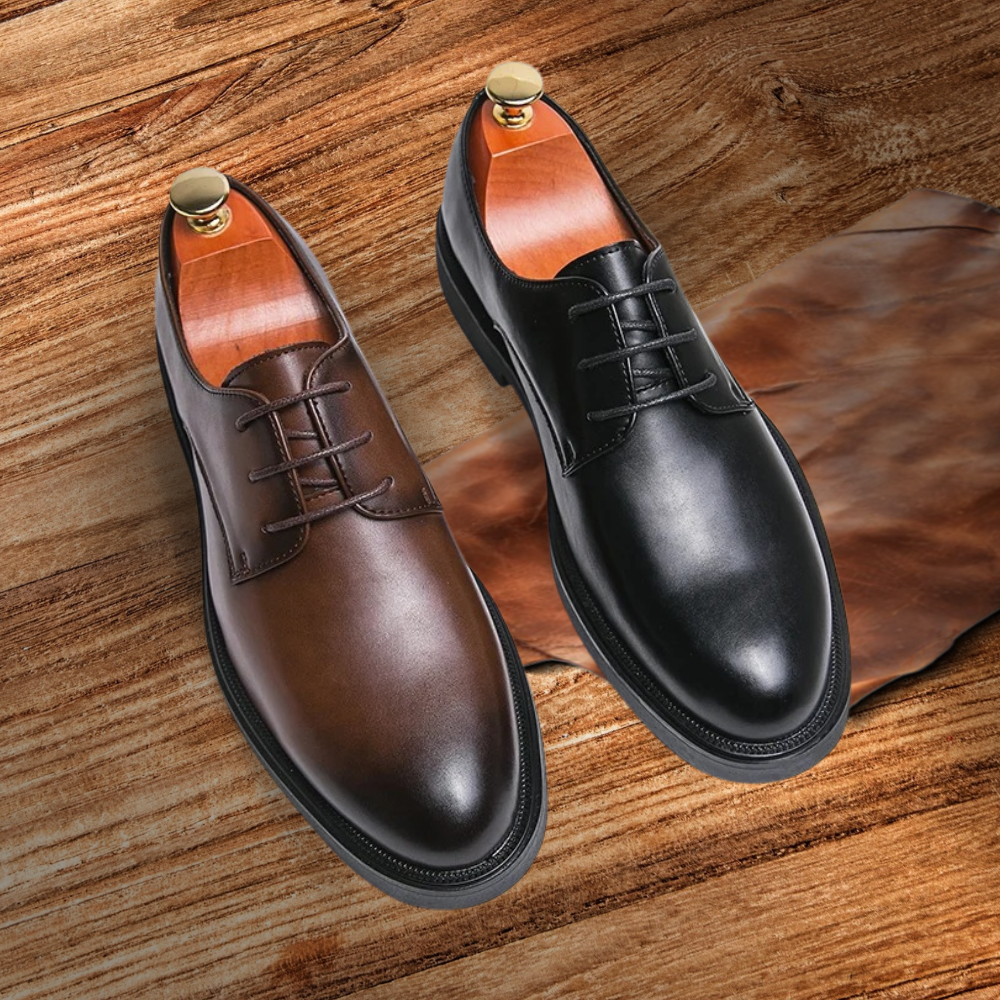 Brantell | Eleganter Herren Derby-Schnürschuh aus Glattlederoptik