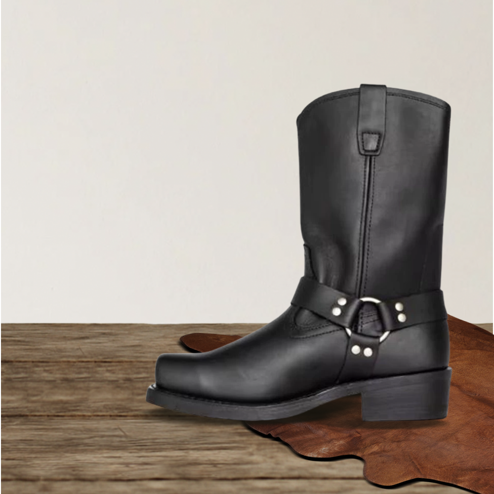 Brantell | Retro Halbhohe Lederstiefel