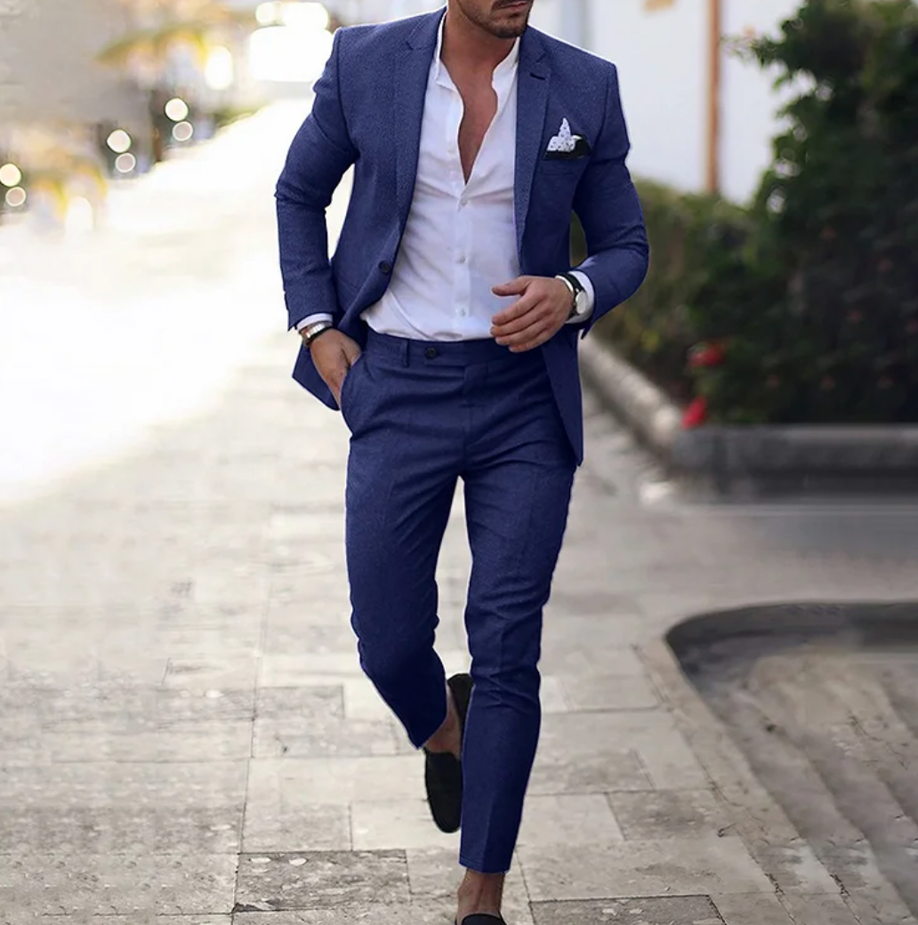 BRANTELL | 2-Teiliges Set Eleganter Herren Slim-Fit Anzug