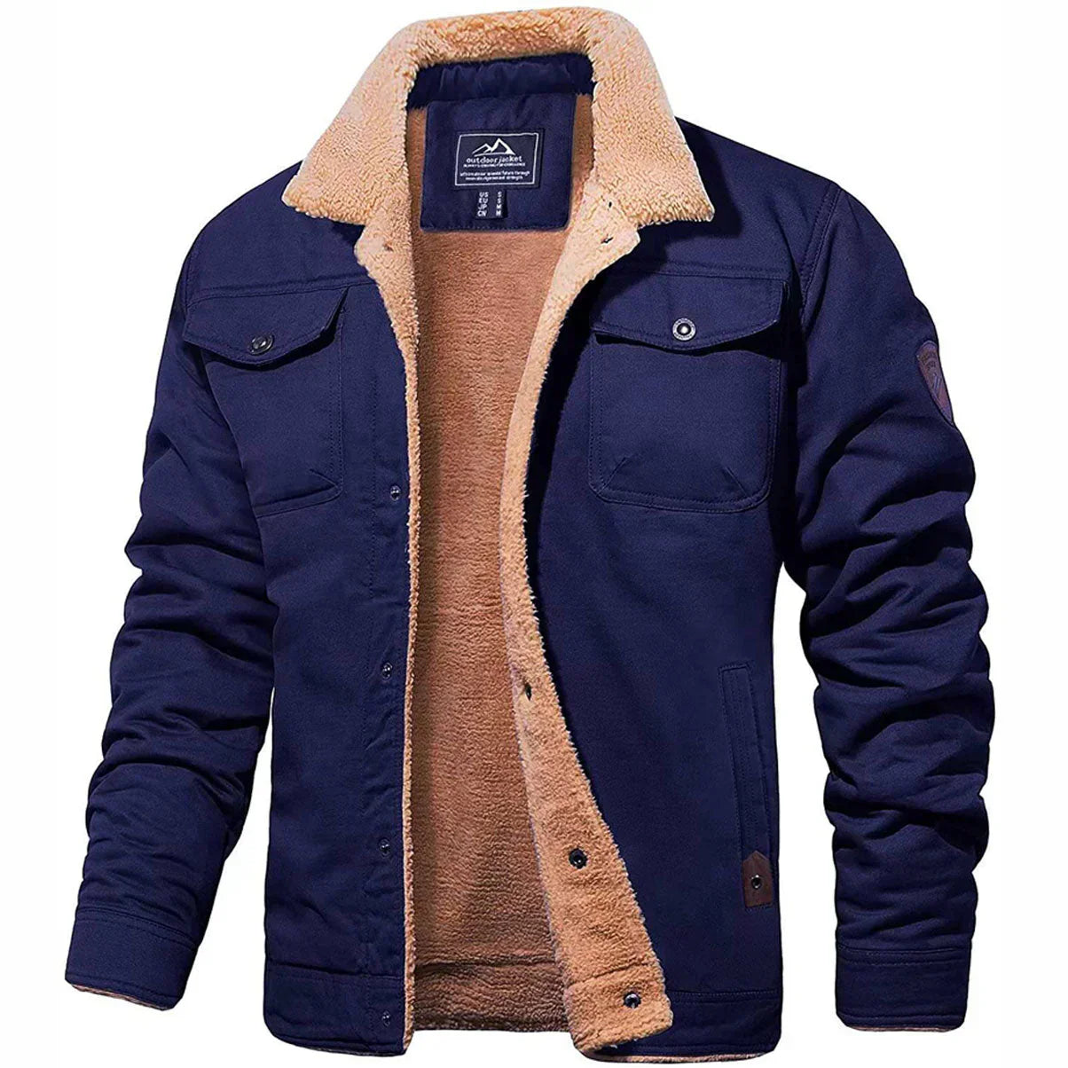 BRANTELL | Herren Winterjacke mit Teddyfutter