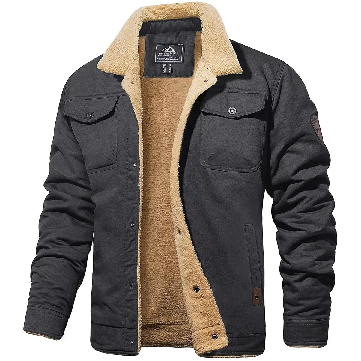BRANTELL | Herren Winterjacke mit Teddyfutter