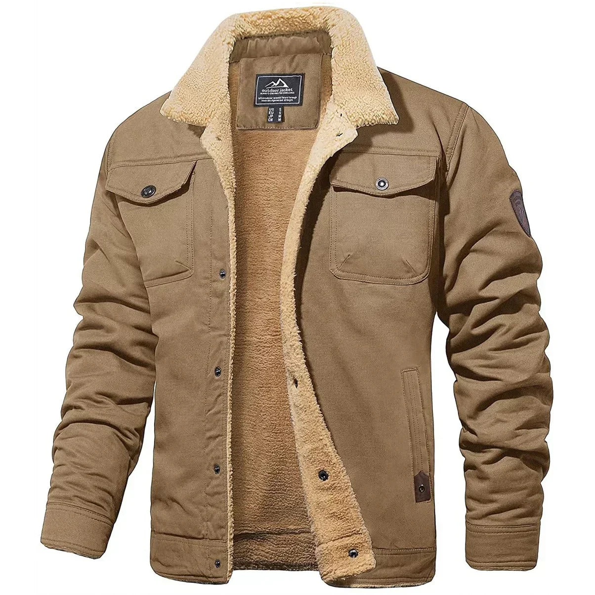 BRANTELL | Herren Winterjacke mit Teddyfutter