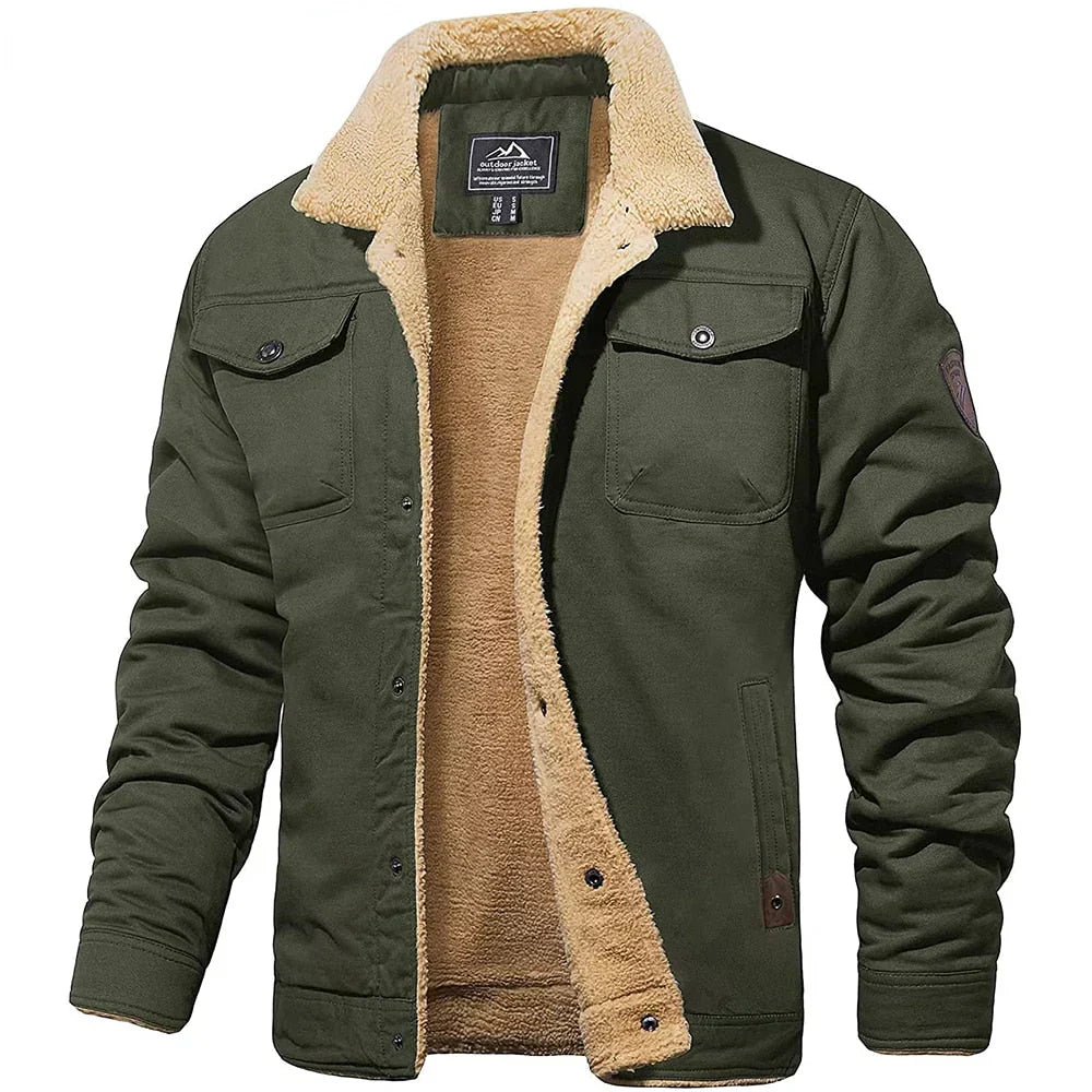 BRANTELL | Herren Winterjacke mit Teddyfutter