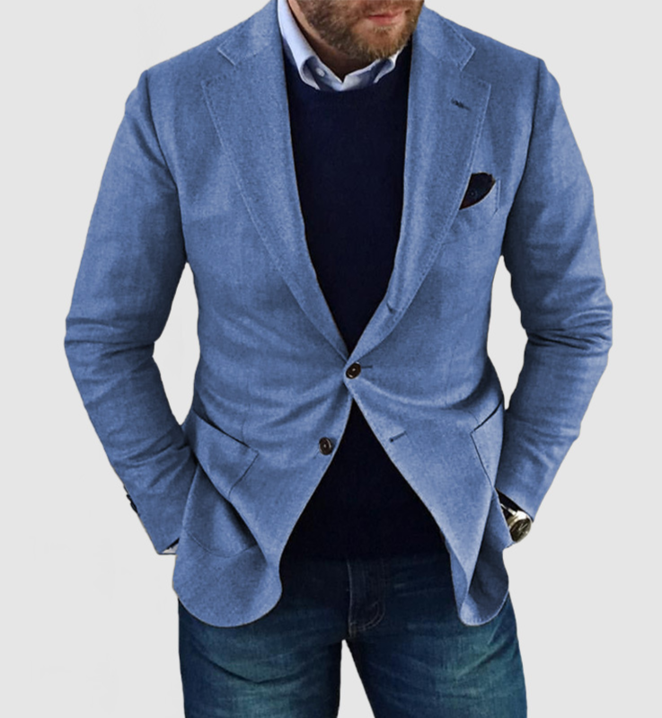 BRANTELL | Herren-strickjacke mit lässigen knöpfen, taschen und reverskragen, einfarbig, langärmelig