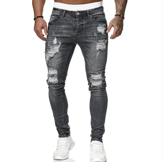 BRANTELL | Slim-Fit Casual Herren Tattered Jeans