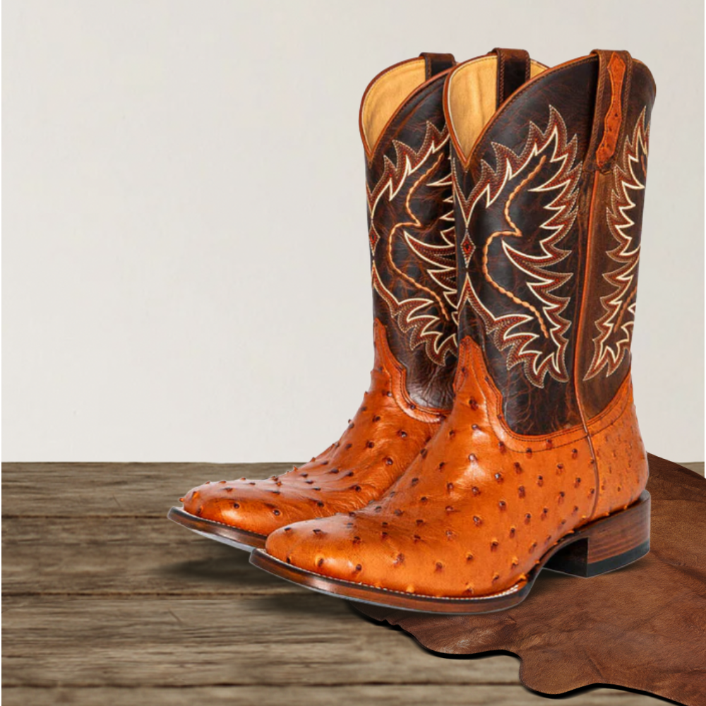 Brantell | Mid-calf Embroidered Leather Boots