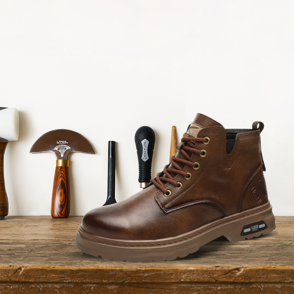 Brantell | Coole Schnürstiefel mit Seitenreißverschluss für Männer