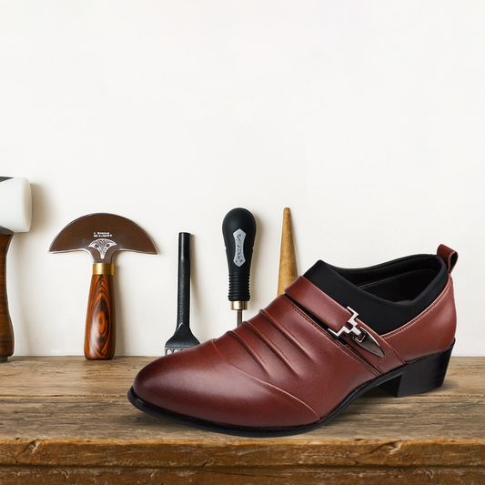 Brantell | Elegante Herren Lederschuhe – Business & Freizeit Halbschuhe mit Absatz
