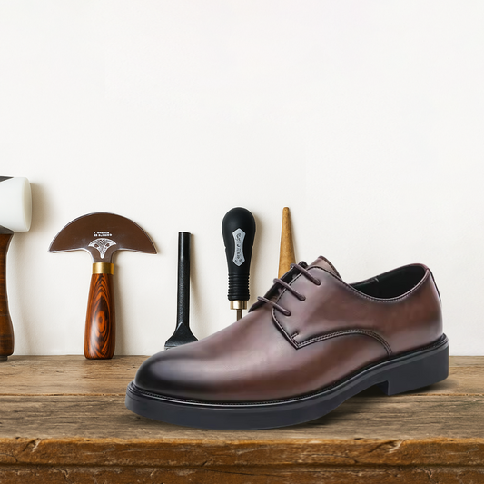 Brantell | Eleganter Herren Derby-Schnürschuh aus Glattlederoptik