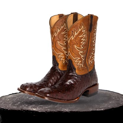 Brantell | Mid-calf Embroidered Leather Boots