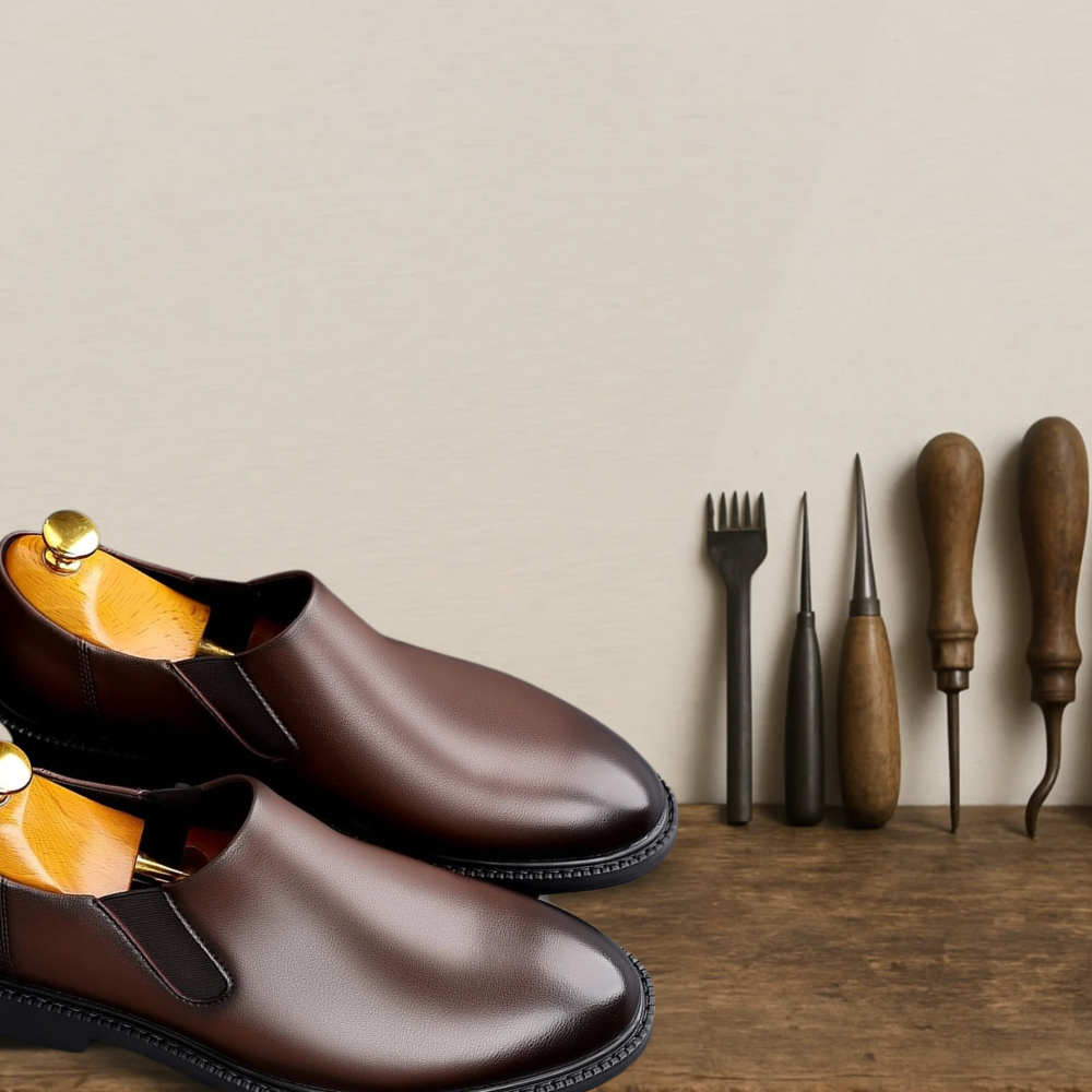 Brantell | Klassischer Herren-Slipper aus Glattlederoptik