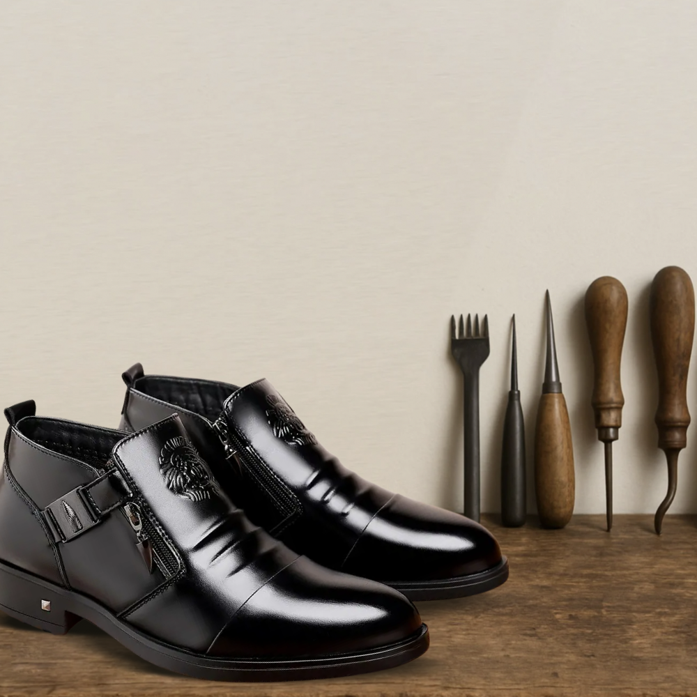 Brantell | Hochwertige Lederstiefel Reißverschluss Lederschuhe