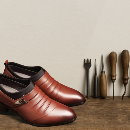 Brantell | Elegante Herren Lederschuhe – Business & Freizeit Halbschuhe mit Absatz