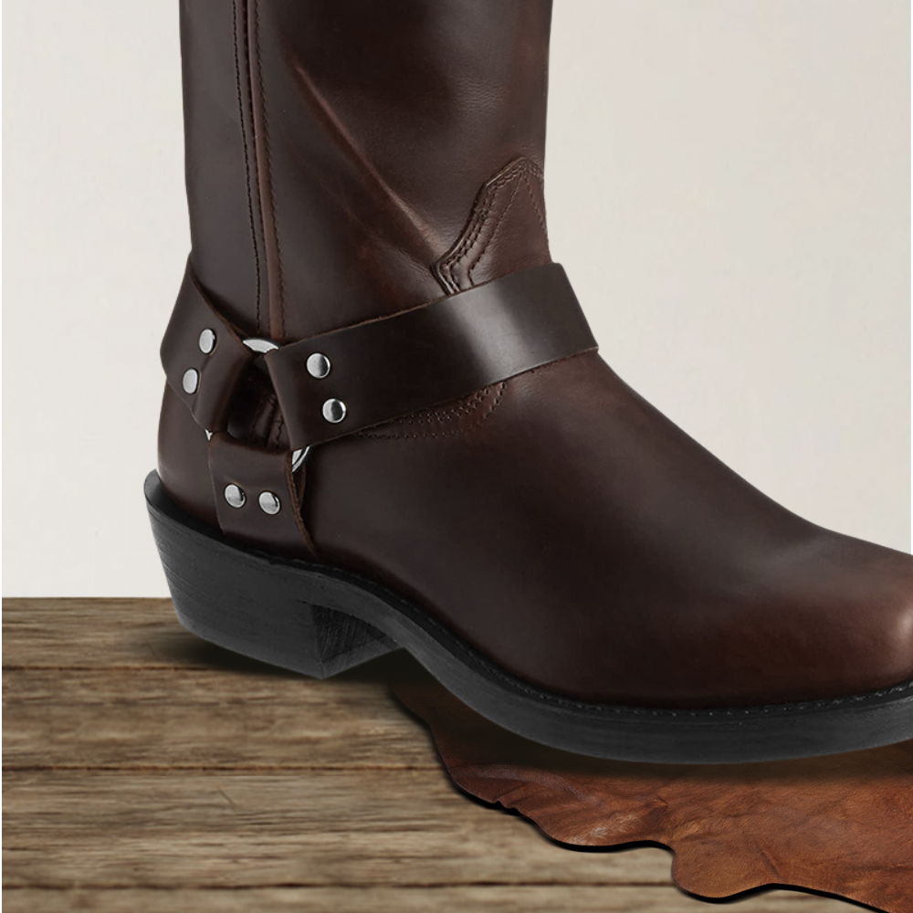 Brantell | Retro Halbhohe Lederstiefel
