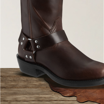 Brantell | Retro Halbhohe Lederstiefel