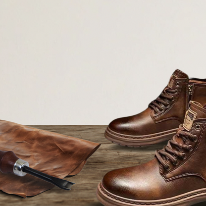 Brantell | Coole Schnürstiefel mit Seitenreißverschluss für Männer