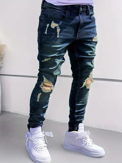 BRANTELL | Slim-Fit Casual Herren Tattered Jeans