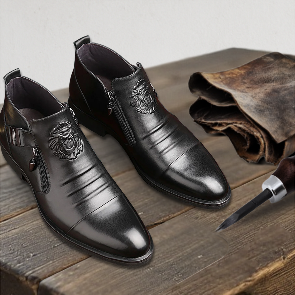 Brantell | Hochwertige Lederstiefel Reißverschluss Lederschuhe
