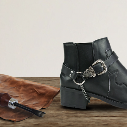 Brantell | Cowboystiefel mit Kettenschnalle und spitzer Zehe