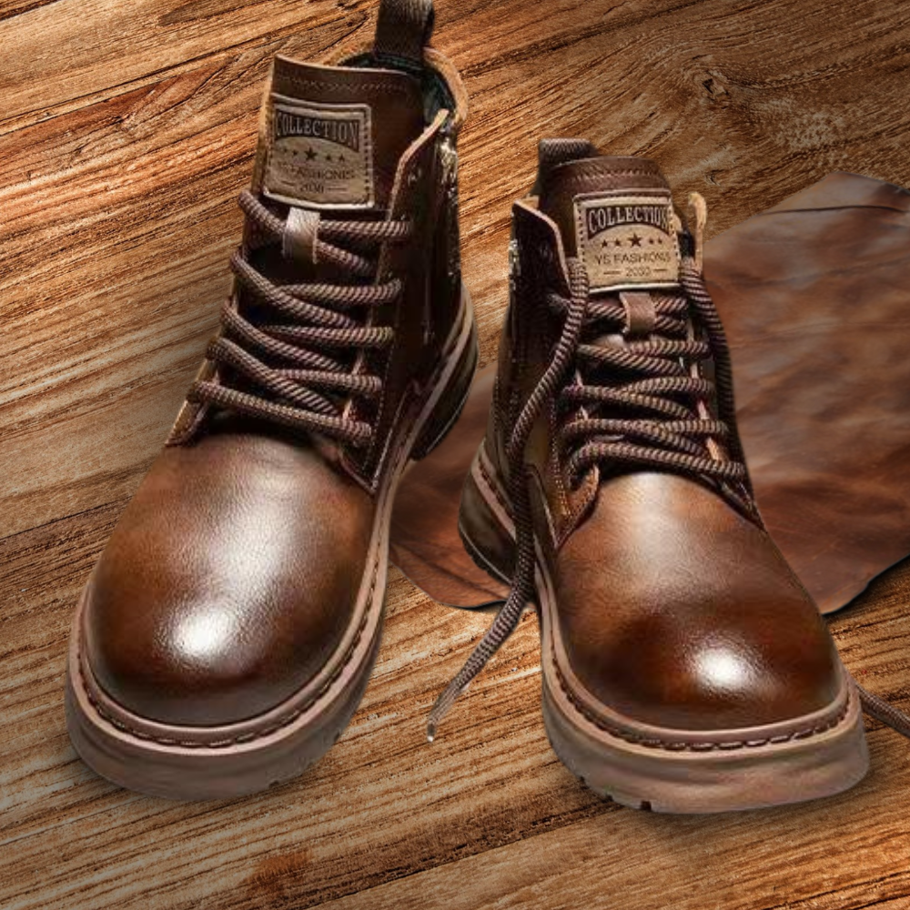 Brantell | Coole Schnürstiefel mit Seitenreißverschluss für Männer