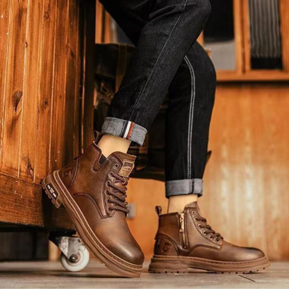 Brantell | Coole Schnürstiefel mit Seitenreißverschluss für Männer