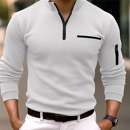 BRANTELL | Herren Slim-Fit Quarter-Zip Pullover