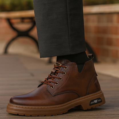 Brantell | Coole Schnürstiefel mit Seitenreißverschluss für Männer