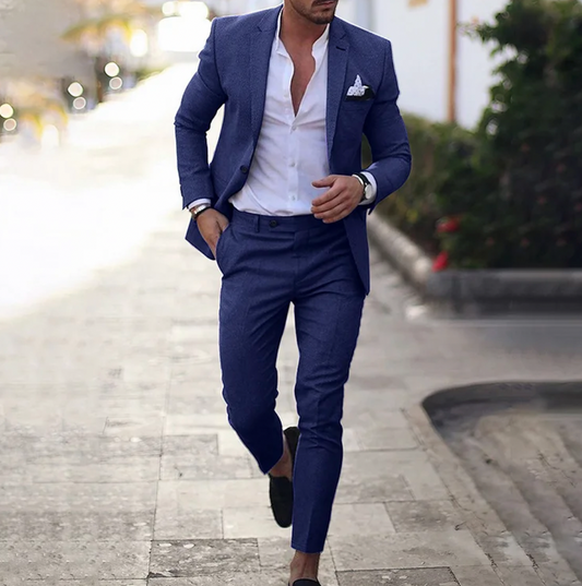 BRANTELL | 2-Teiliges Set Eleganter Herren Slim-Fit Anzug