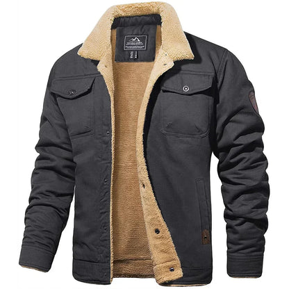 BRANTELL | Herren Winterjacke mit Teddyfutter