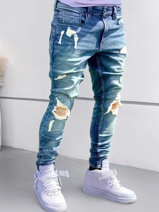 BRANTELL | Slim-Fit Casual Herren Tattered Jeans