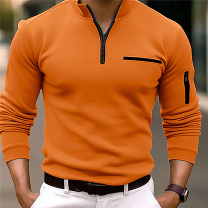 BRANTELL | Herren Slim-Fit Quarter-Zip Pullover